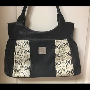 Beautiful Large Snakeskin/Leather Bag EUC FIRM